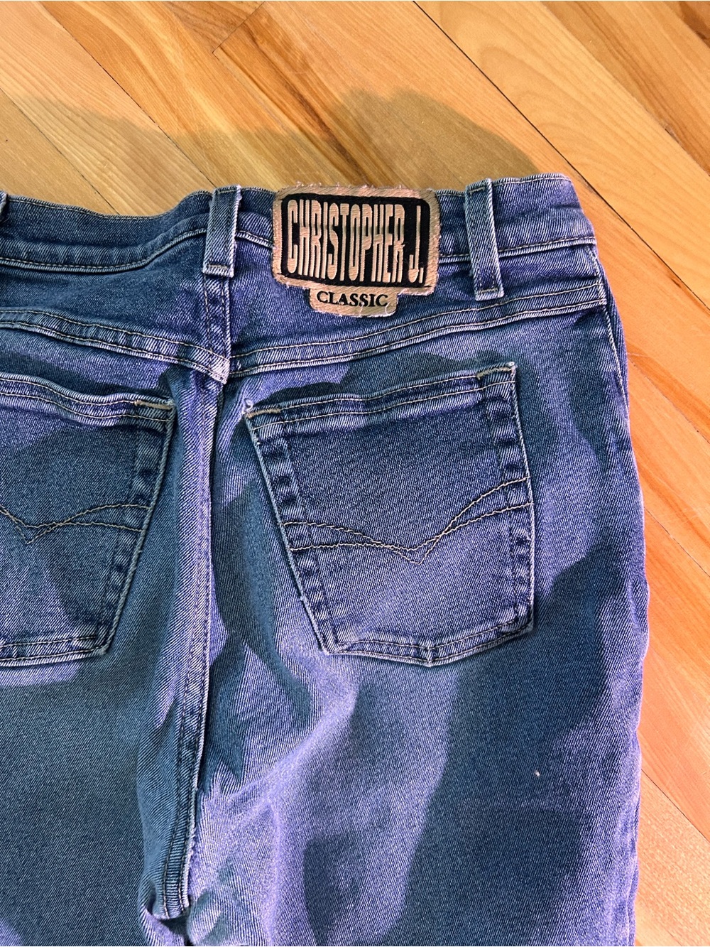Christopher John Rogers Straight-Leg Jeans in Blue Denim